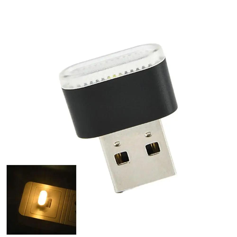 Mini USB Car Light Colorful Night Ambient Lights Auto Lamp Decorative Atmosphere Interior LED J9Z7