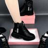Fashion Casual Shoes Women New  Winter Warm Plus Velvet All-Match Black Ankle Boots Thick-Soled Cotton Sneakers