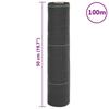 VidaXL Membrane anti-mauvaises herbes noir 0,5x100 m PP, tissu anti-mauvaises herbes, membrane de contrôle des mauvaises 4005210