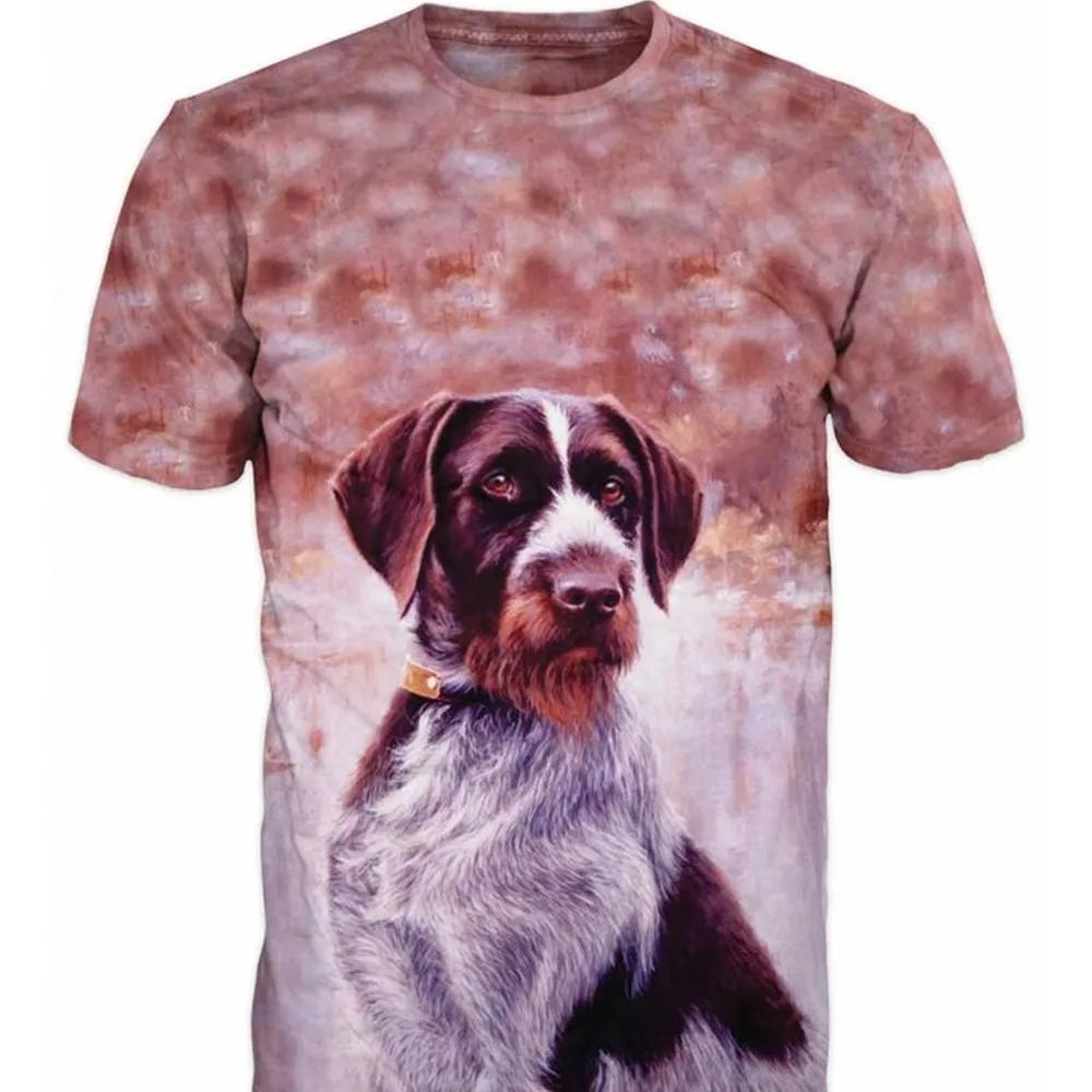 

Летняя модная мужская футболка с 3D охотничьей собакой в ​​стиле Харадзюку, детская рубашка с круглым вырезом и животным 3XL