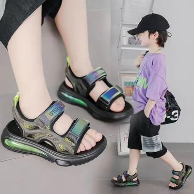 Jungen Strandschuhe Hübsch Schmutzabweisend Kinder Sandalen Offene Zehen Weiche Sohle 2025 Sommer Neu Kinder Freizeitschuhe Rutschfest Trendig