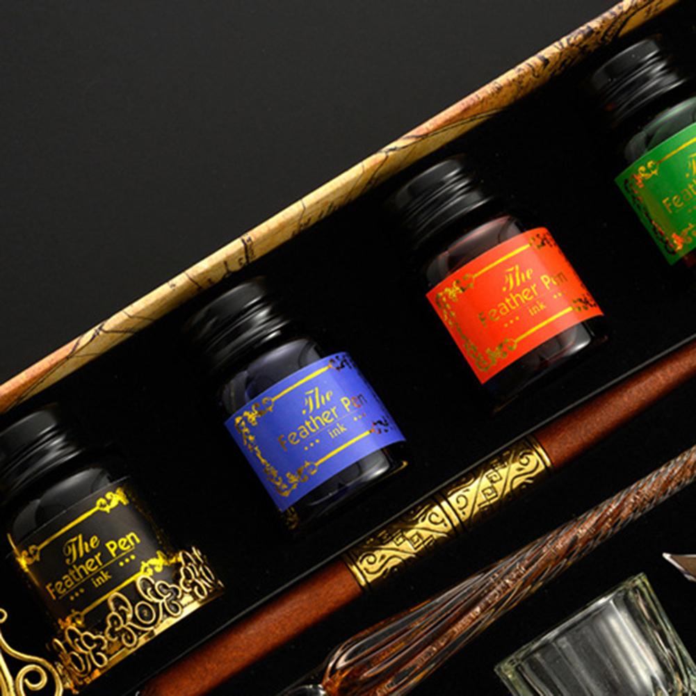 Star Starry Sky Glass Dip Pen Fountain Stationery English Calligraphy Pen Set