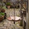 Yousheng Outside Umbrella Bird Feeder Weather-proof Metal Hanging Outdoor Garden Patio Yard Hanging Bird Bath Feeding Bowl