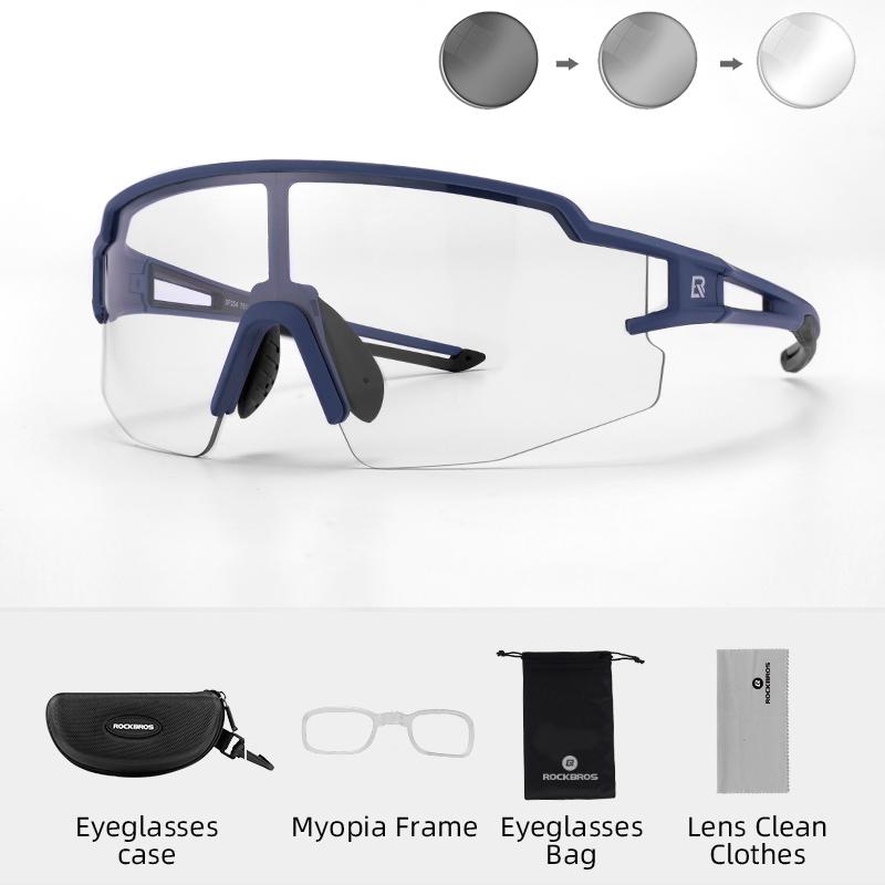 Photochromic Bicycle Glasses UV400 Bike Goggles Glasses MTB Road Sports Eyewear Sunglasses Large Frame Cycling Glasses