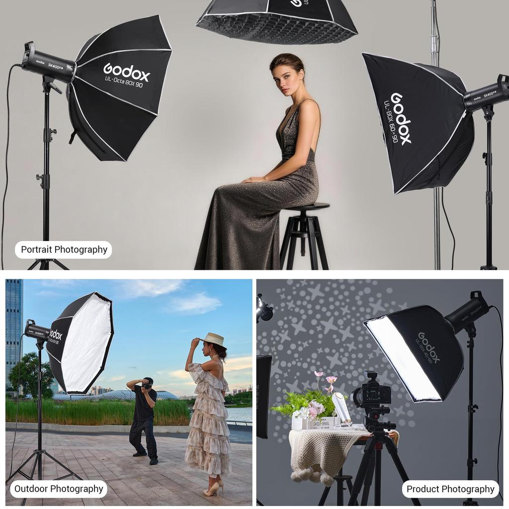 The GODOX Studio Strobe SK400IIIV GN65 400Ws Features a 10W Adjustable Model Second Recycle Wireless X and Bowens Ideal for Photography SK400III-V
