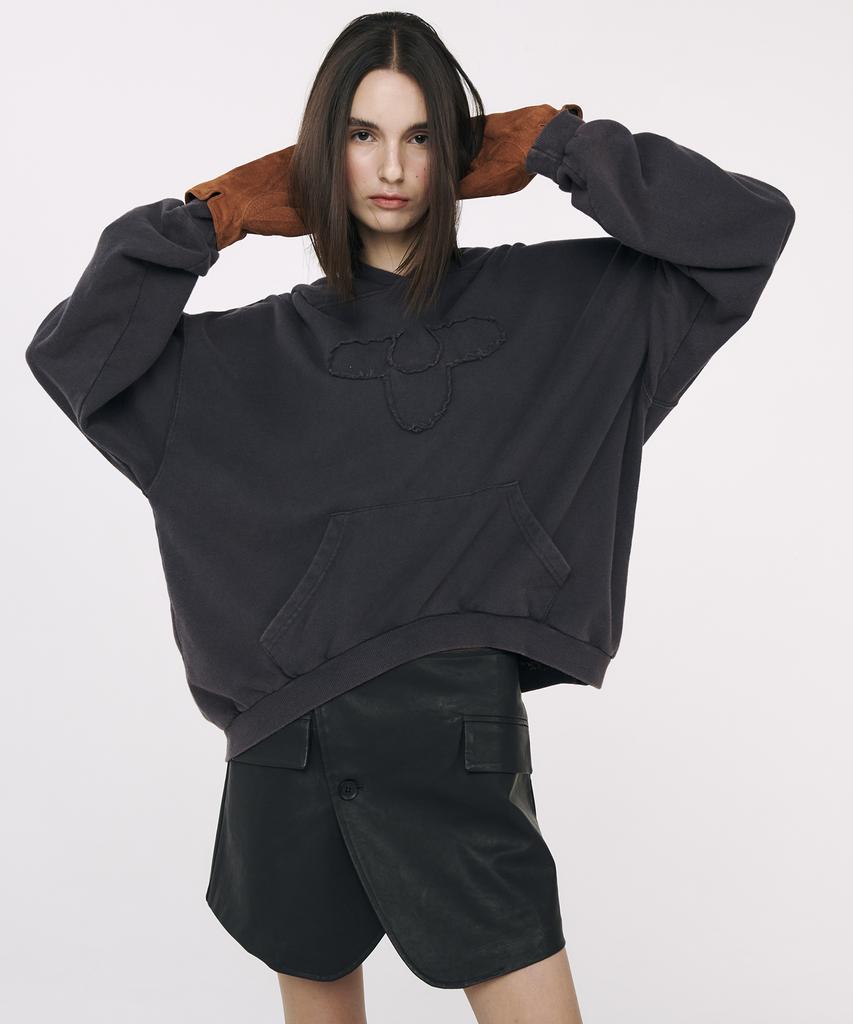 Twenty Forty Cat Wrap Mini Leather Skirt