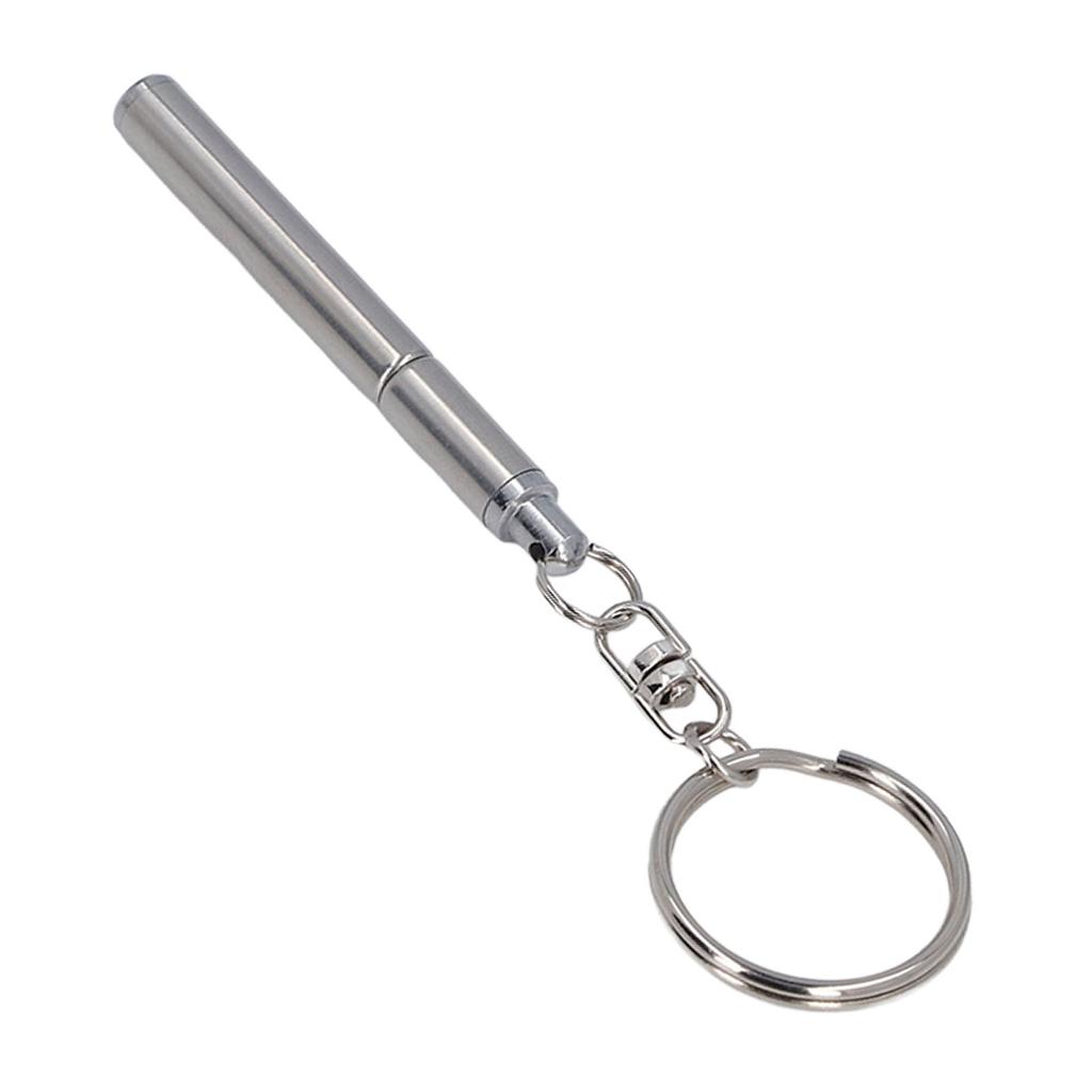 Stainless Steel Retractable Pocket Pen Simple Portable Metal Keychain Key Chain Gift