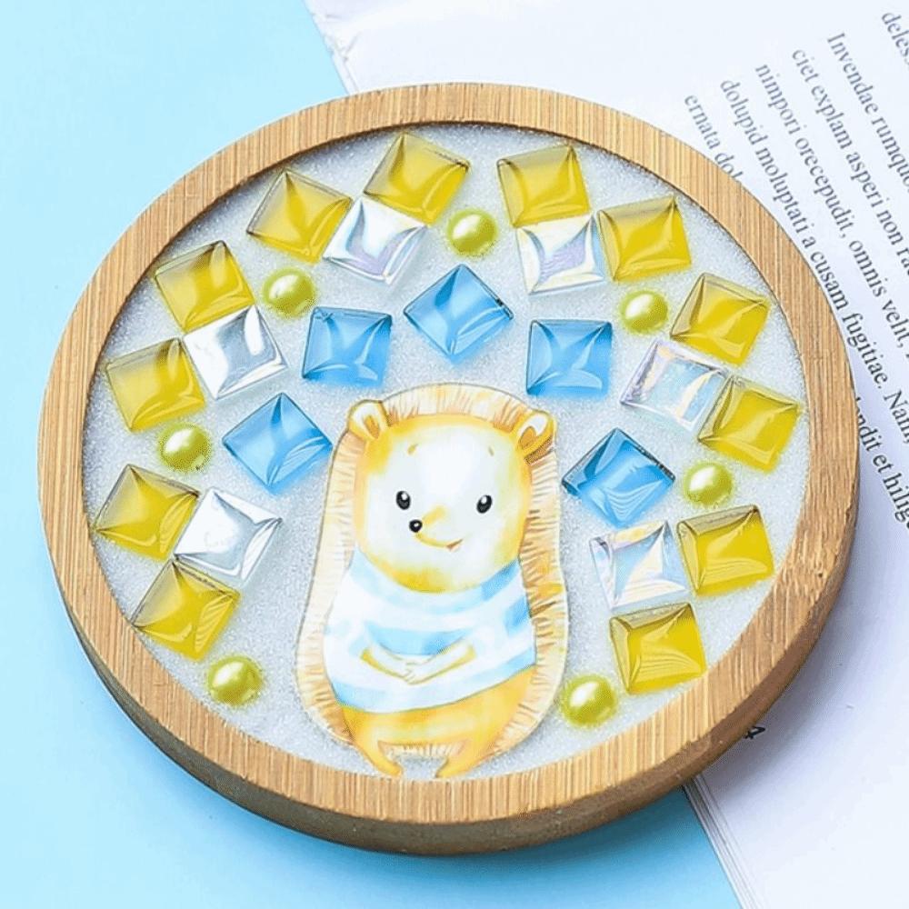 Creative DIY Mosaic Coaster Kit Intellectual Development DIY Mosaic Cup Mat  Children Gifts