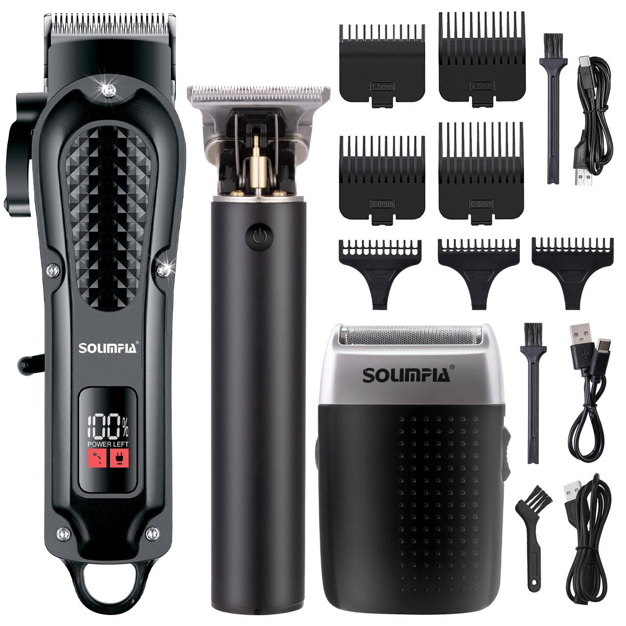 

Машинки для стрижки волос для мужчин, набор из 3 предметов, профессиональный триммер для бороды, бритва, набор для стрижки бороды, беспроводной набор машинок для стрижки и триммеров HT-650 + BG-2101+ HT-901