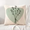 Minimalist Plants Cushion Cover Natural Linen Organic Fabric DoubleSided Printing Sofa Home Decor Gift Pillow Cover