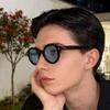 Round frame sunglasses men's trend polarized pin glasses legs sun protection UV protection sunglasses polarized sunglasses