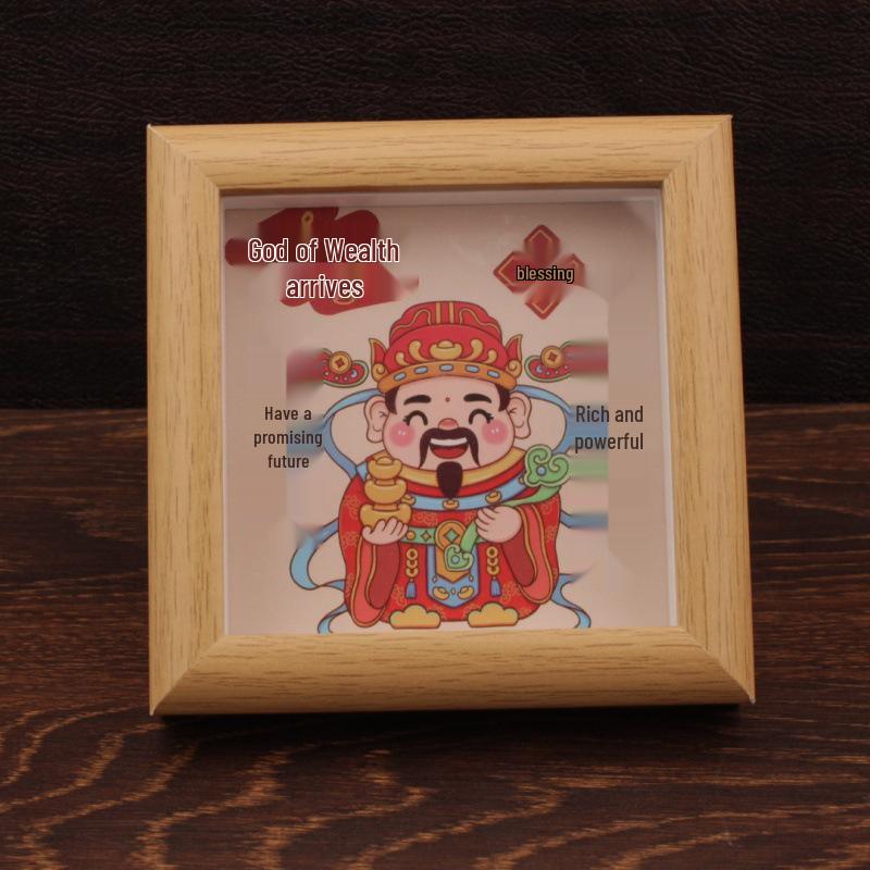 Smooth Sailing Wealth God Hollow Frame Ornament with Crystal and Gold Ingots
