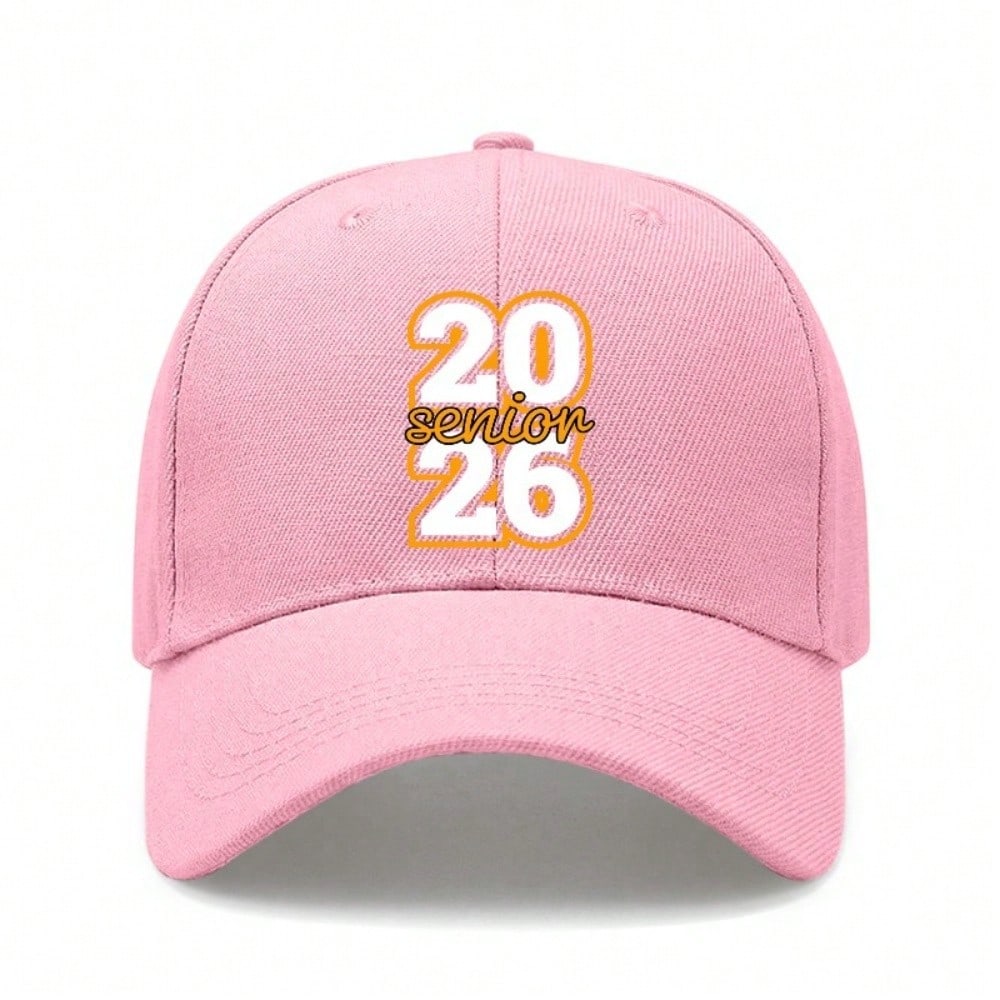 [Graduation Baseball Cap] 2026 Senior Print Unisex Adjustable Polyester Breathable Lightweight Casual Daily Wear Baseball Hat -  Gift For