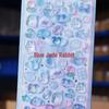 Japanese Cartoon 3D Embossed Stickers: Cute Crystal Diamond Decorative Stickers for Kids