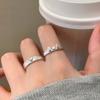 Adjustable Opening Cat Dog Couple Rings For Women Men Versatile Cute Overlapping Wear Rings Jewelry Accessories Gifts