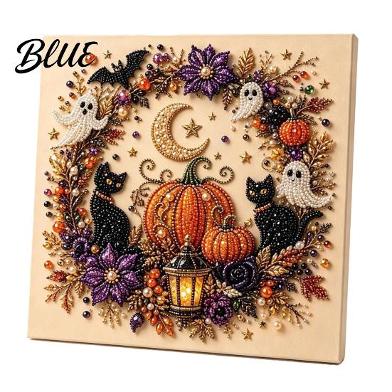 Easy DIY Art for Craft Enthusiasts Halloween Faux Pearl Painting Kit Cute Ghost 3D Creative Holiday Surprise Friends Kit Adults Christmas