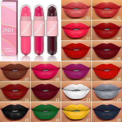 Face Gloss Lipstick Lip Gloss Two-in-One Matte Not Easy To Take Off Matte Matte Lip