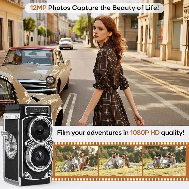 12MP 1080P Full HD Travel Portable Small Camera Mini Classic Retro Digital Camera CCD Vintage Camera