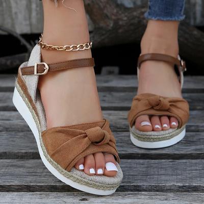 Women Fashion Platform Sandals  Peep Toe Wedges Gladiator Sandals Woman Non Slip Thick Soled Beach Shoes Plus Size 43