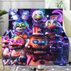 Fnaf Horror Circus Blanket Flannel Throw for Sofa, Indoor, Camping, Living Room, Office, Chair, And Bed Soft Birthday Gift