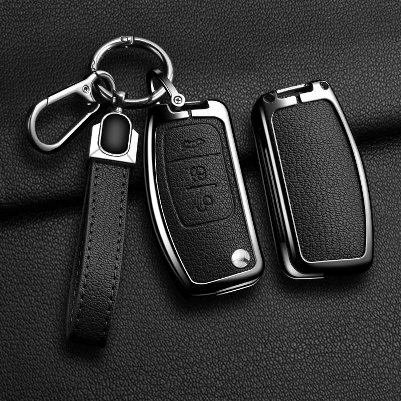 Interior Mouldings New Car Key Case Cover Keychain Protector Shell Fob Holder For Ford Focus 2 MK2 Fiesta Mondeo Galaxy Falcon T