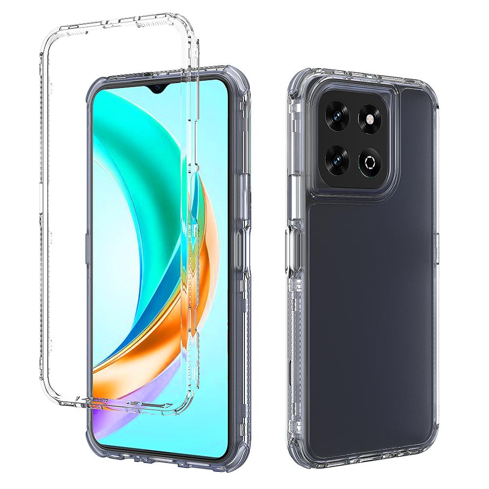4 Colors Fit Honor X6B Phone Case, 3 In 1 Airbag Corners Shockproof Clear Bumper Protective Cover For Honor X6C