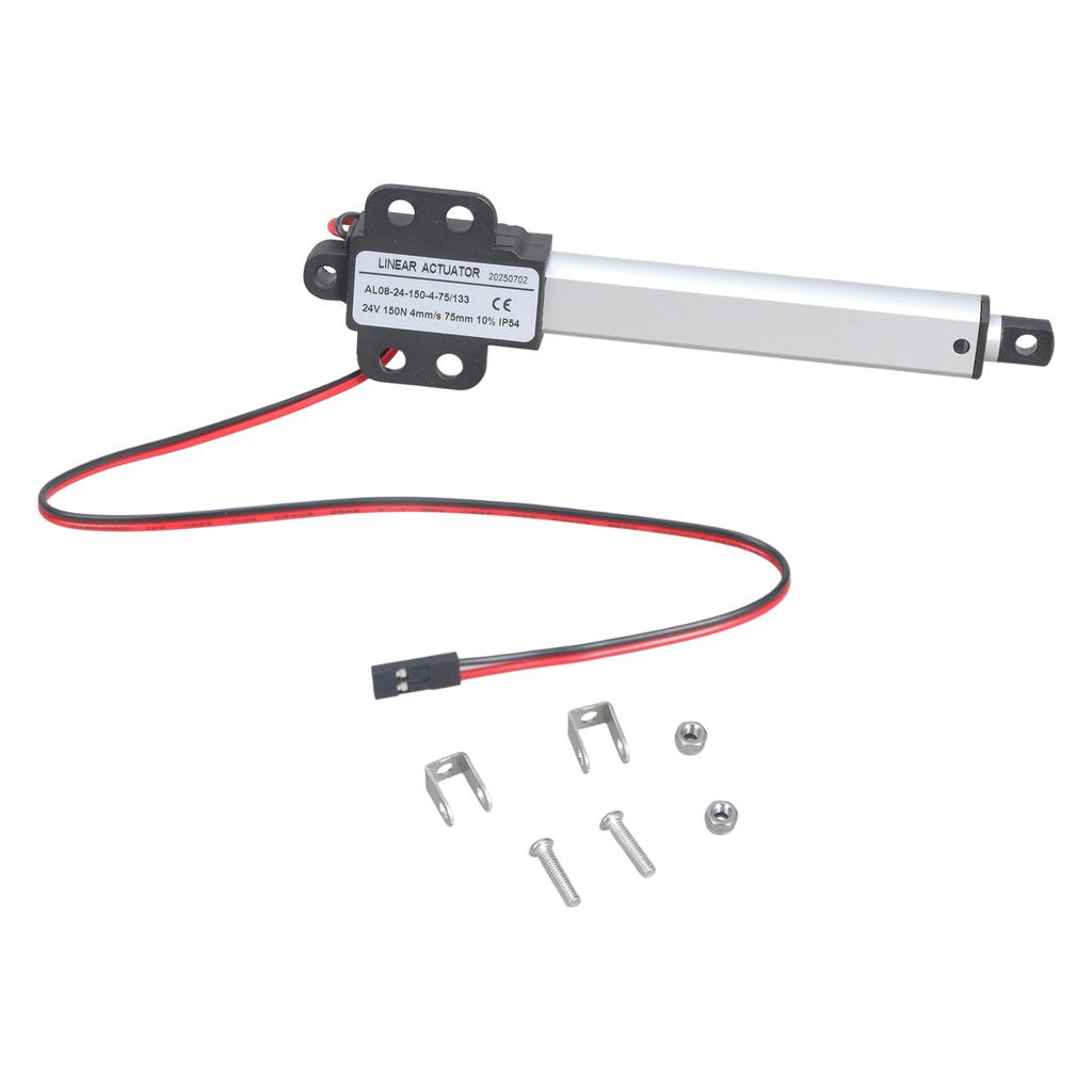 Small Electric Linear Actuator 24V Low Noise Short Circuit Protection Telescopic Small Motion Actuator Easy to Use
