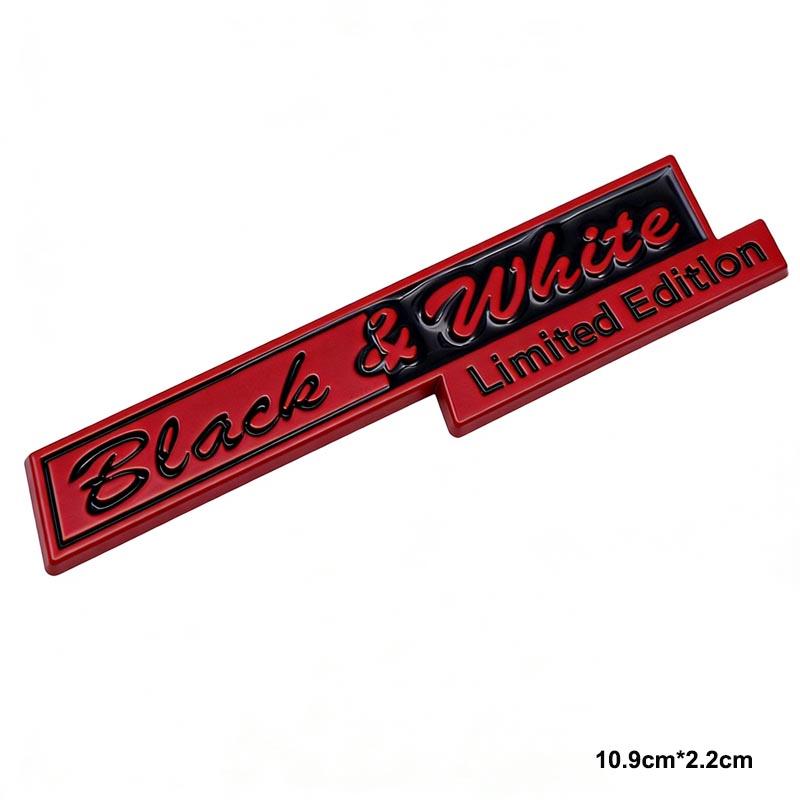 

3D Metal Black White Car Body Decoration Sticker For Car Black Warrior Performance Car Modification Accessories