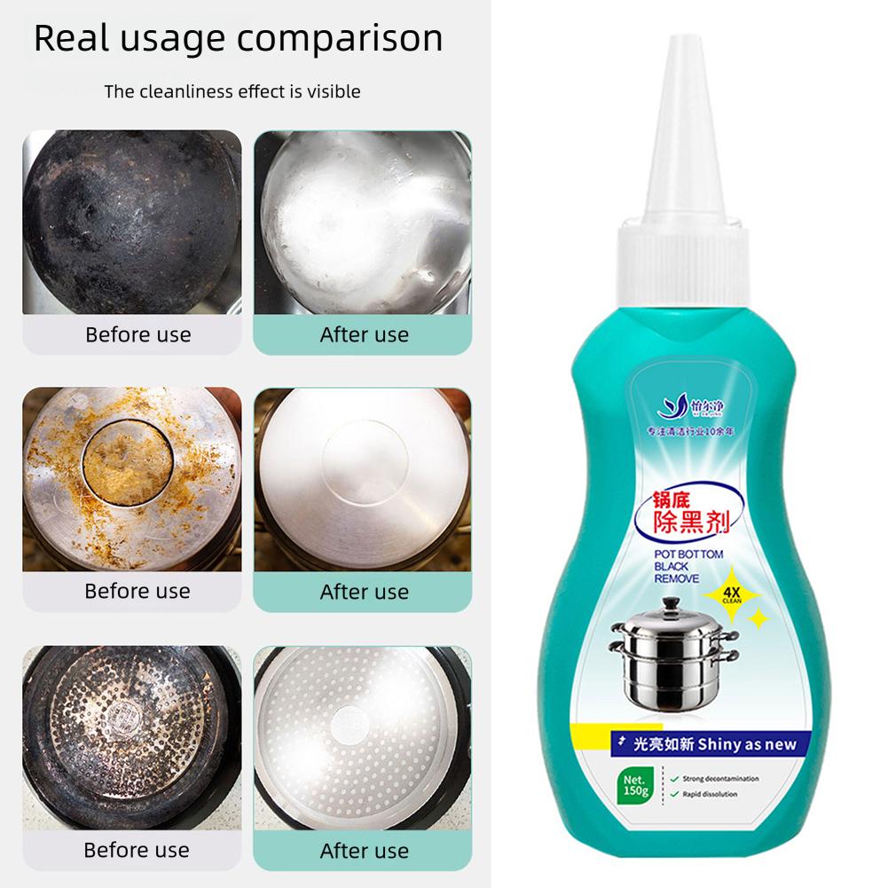 Stainless Steel Pot Black Residue Remover Fast-acting Formulas Saves Time & Effort In Kitchen Cleaning. Effortless Cookware