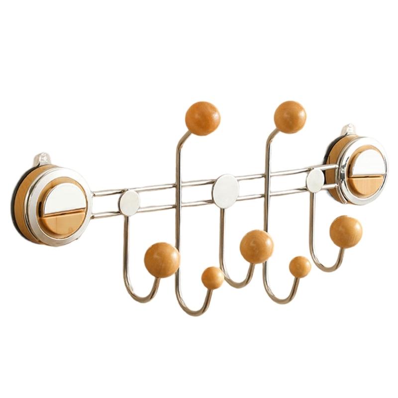 Suction Cup Hook for Bedroom Bathroom Door Mounted Living Room Clothes Hanger Strong Load Capacity Storage Rack