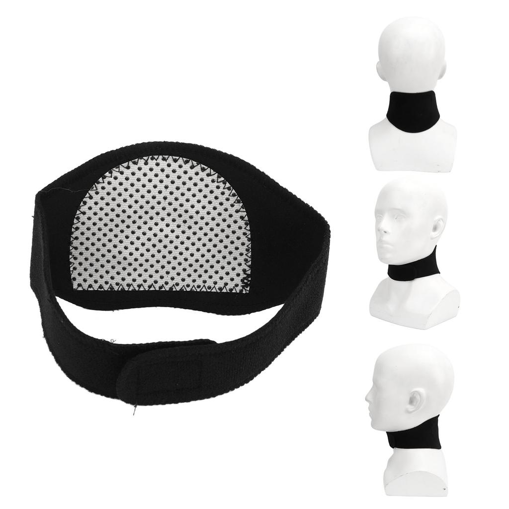 2PCS Self Heating Neck Support Brace Magnet Care Warm Soft Comfortable Neck Support Strap Black