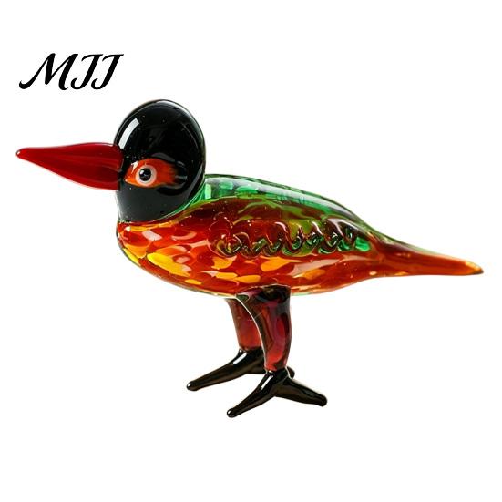 Crystal Glass Bird Collectibles Hand Blown Figurines, Colorful Mini Statues, Art Unique Crafts for Shelves Animal Ornaments Tea Table Bookshelf