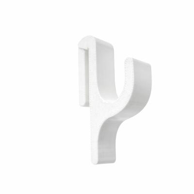 Shower Glass Hook, White, No Drilling Required, Towel Rack