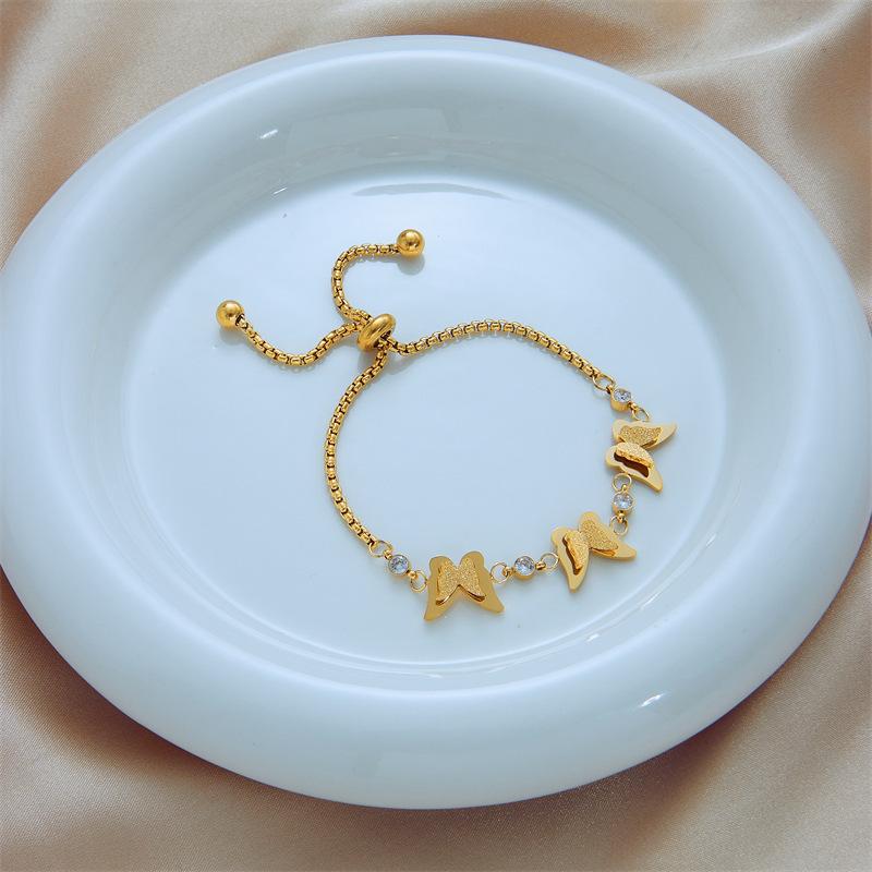 Agile and Exquisite Butterfly Pull-out Bracelet, Light Luxury Commuting Versatile, Best Friend Gift, Non Fading Accessory