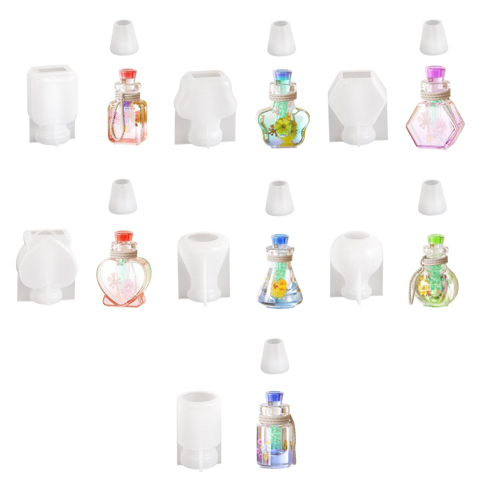 

Силиконовая форма для бутылки для дрейфа, сделай сам, кристаллы, эпоксидная смола, звезды, формы для бутылок с сердечками, ночная декоративная штукатурка, бетон A