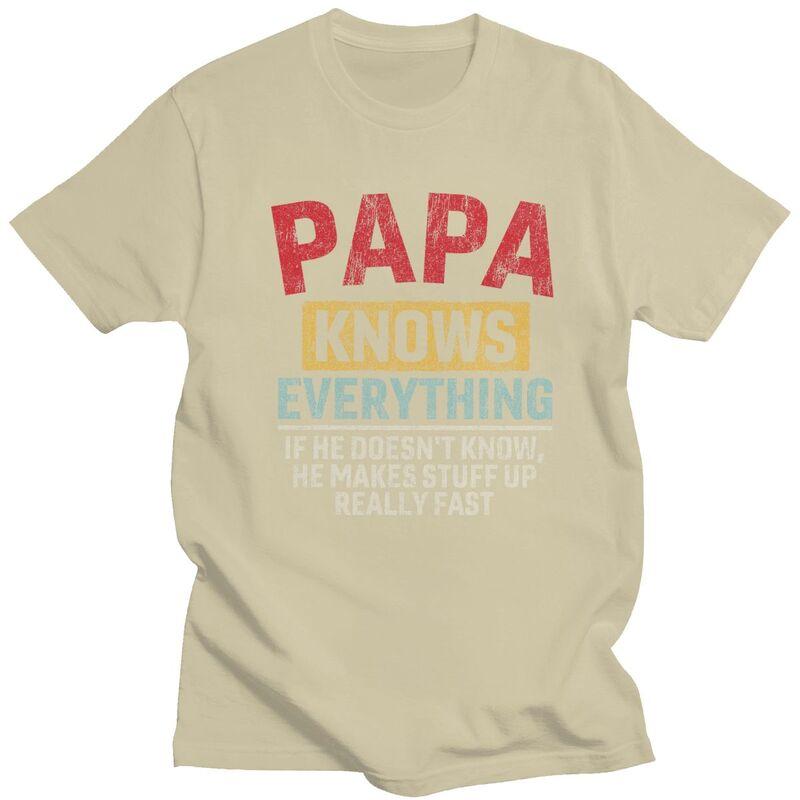 Individuelle Papa Weiß Alles T-Shirts Herren 100% Baumwolle T-Shirts Oberteile Papa Väter Geschenk T-Shirts T-Shirt Kleidung