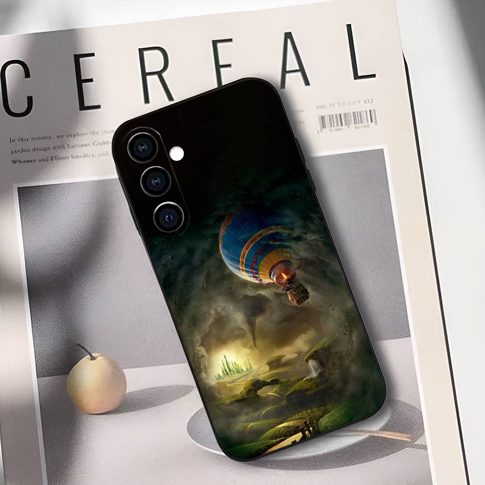 Soft Silicone Black Phone Case W-Wizard of O-OZ Great And Terrible Design for Samsung Galaxy A73/A72/A71/A70/A53/A52/A51 Series