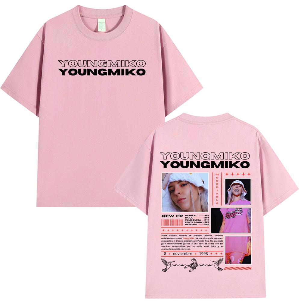 Rapper Young Miko Att Album Tshirt Tour Merch Short Sleeve Tee Shirt Unisex Women Clothes Loose Cotton Tshirts Streetwear Unisex