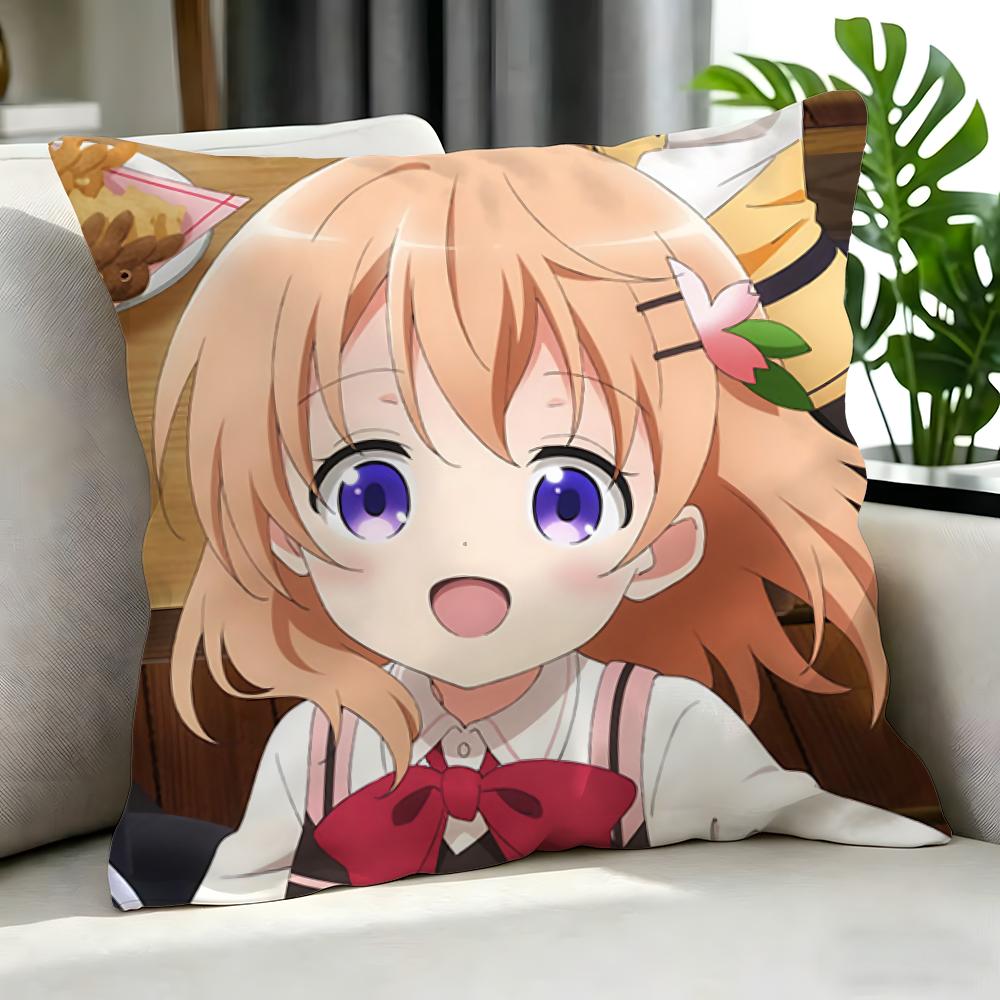 anime Is the Order a Rabbit Cushion Cover Cushion Cover Set Pcs x x x Pillowcase Decorative Sofa Home Decor
