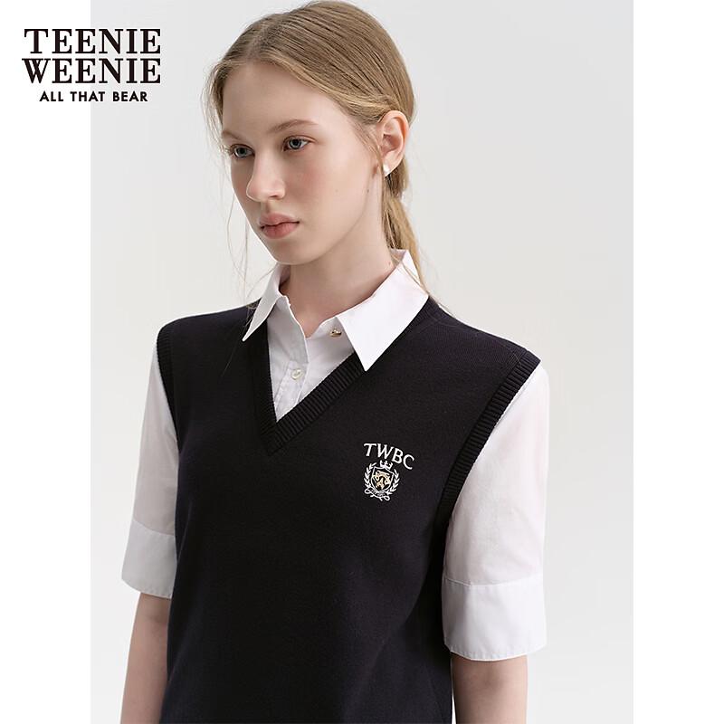 Teenie Weenie Women's Bear Letter Knitted Sweater