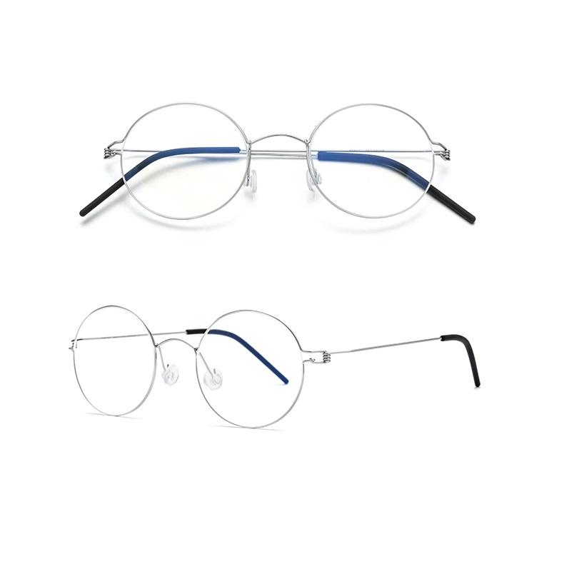 Denmark Brand Air Titanium Glasses Frames Men Thin Rim Screwless Eyewear Eyeglasses Women Morten Round Square Oval Korean Design