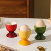 2/4/6pcs Ceramic Egg Cups Porcelain Colorful Egg Cups Stand Holder for Soft Boiled Eggs Breakfast Cooking Kitchen Egg Serving 2