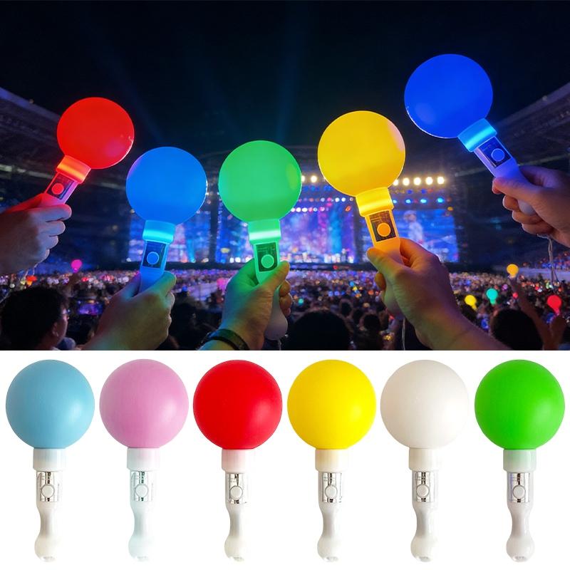 Round Led Glowing Lightstick Luminous Sand Rattle For Concert Ktv Bar Cheering Atmosphere Props Flashing Light Sticks