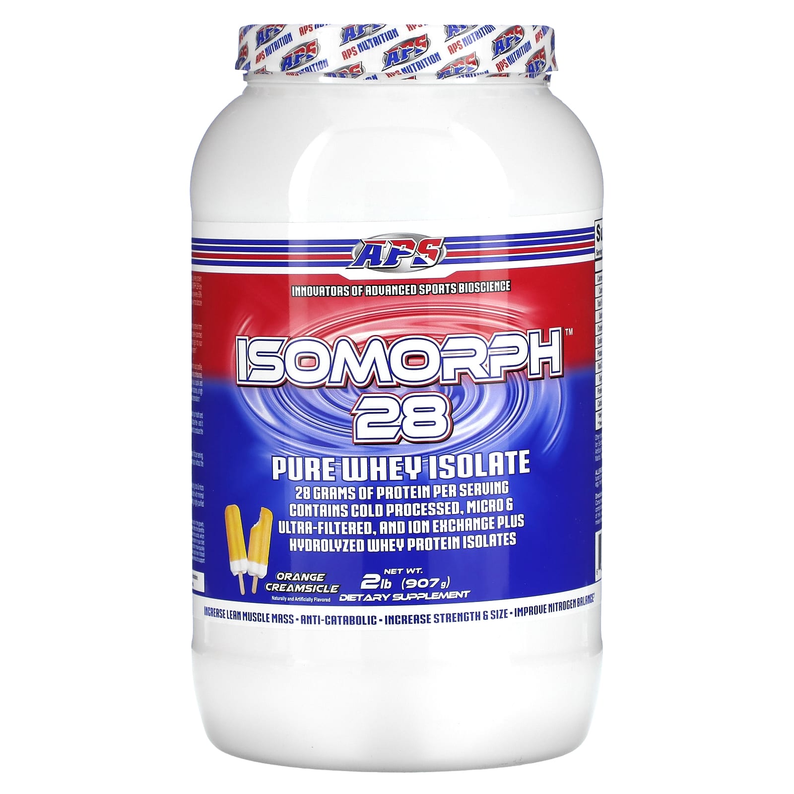 

APS, Isomorph 28, pure whey isolate, orange cream, 2 lb (907 g)