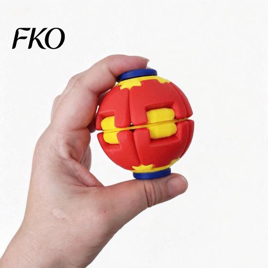 Decompression Ball Toy 3D Printed Press Spinning Ball, Stress Anxiety Relief Fidget Spinner, Reduction Rotating Splicing Desk for Kids Teens