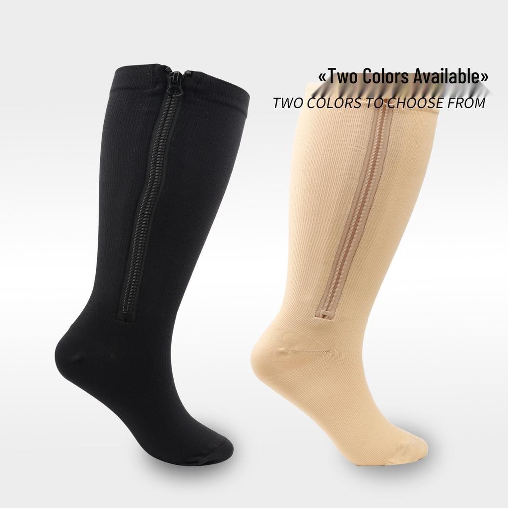 Unisex Skarpety Kompresyjne Plus Size do Biegania i Jazdy na Rowerze - Zapinane na Zamek