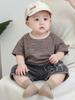 Korean Style Denim Shorts & Round Neck Top Set for Boys - Summer 2026 Casual Two-Piece Outfit.
