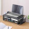 Computer Monitor Stand with Ventilation Drawer and Side Storage Metal Screen Stand Laptop Stand with Drawer Pen Cup