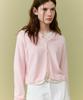 Deolil Crop Button Cardigan_Pink