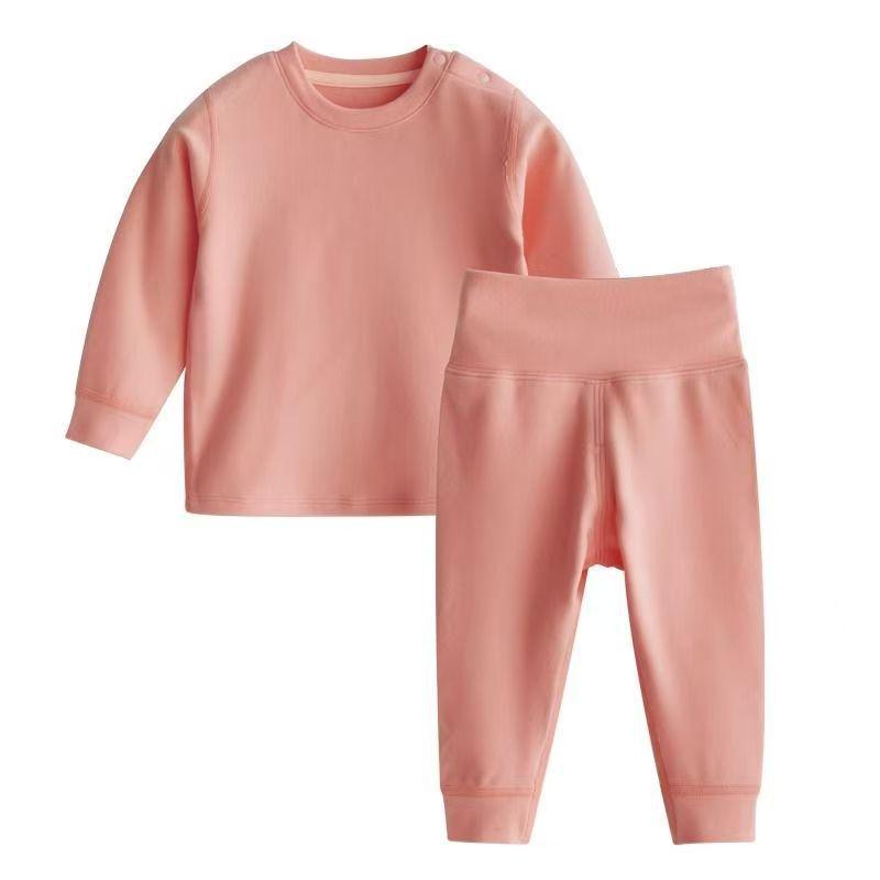 High-Waisted Baby Belly Protection Warm Underwear Set for Autumn & Winter